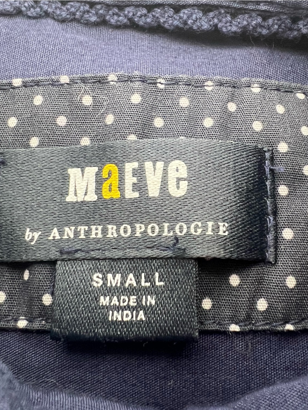 Maeve (Anthropologie) Indigo tailored Button-Down Women's Shirt, S, Capsule - Picture 3 of 3
